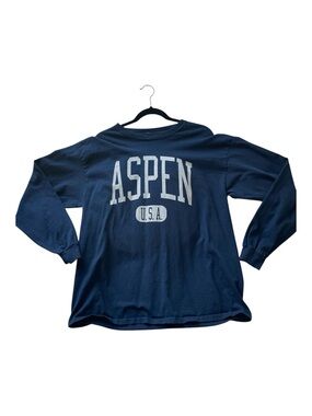 Brandy Melville / J. Galt Navy 'ASPEN U.S.A.' Long Sleeve Tee